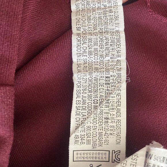 Forever 21‎ Burgundy Wrap Pencil Skirt|Size Medium - Picture 7 of 12